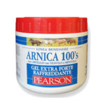 Barattolo bianco con tappo rosso Arnica 100's Pearson Linea Benessere, Gel Extra Forte Raffreddante con artiglio del diavolo e mentolo.