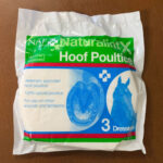 Busta NAF FIRST AID NaturalintX Hoof Poultice, 3 Dressings, Veterinary approved e icone di zoccolo e cavallo.