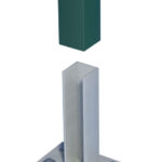 Supporto zincato palo quadrato