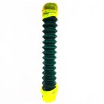 Rotolo verticale di rete verde a maglia romboidale con cappucci gialli e scritta Tecnofilo Umbro 2-2,8 mm.